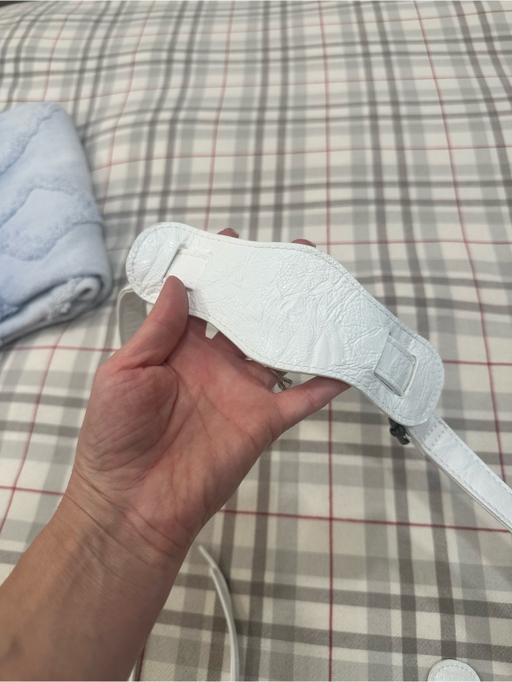 White Leather Top-Handle Mini Bag - Picture 9 of 16